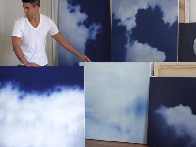 David Cox with current work, Oil on Canvas