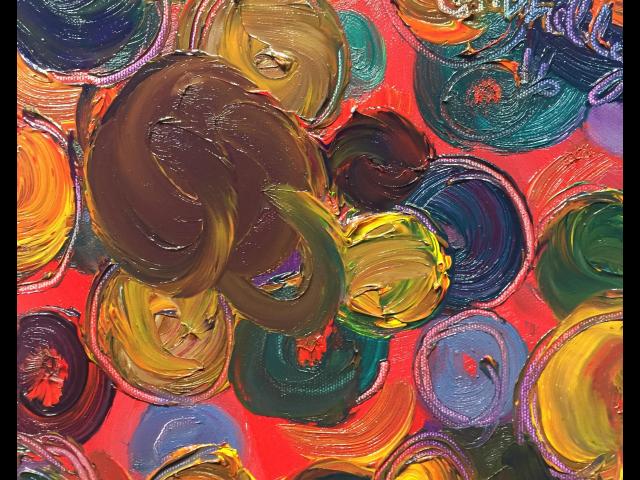 Connelly, Circles 1, Oil on Canvas